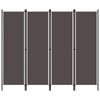 vidaXL 4-Panel Room Divider Anthracite 200cm Panel Privacy Screen Partition