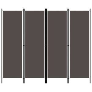 vidaXL 4-Panel Room Divider Anthracite 200cm Panel Privacy Screen Partition