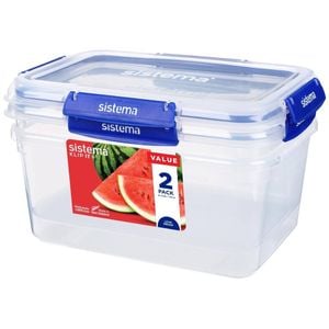 Sistema Food Storage Containers Klip It Plus Rectangle 3.35l 2 Pack