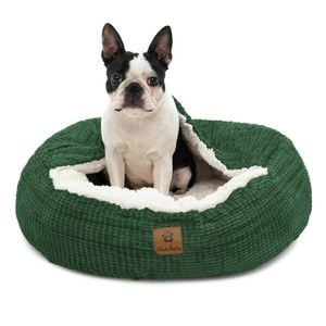 Charlie's Snookie Hooded Calming Dog Bed Eden Green Extra Large