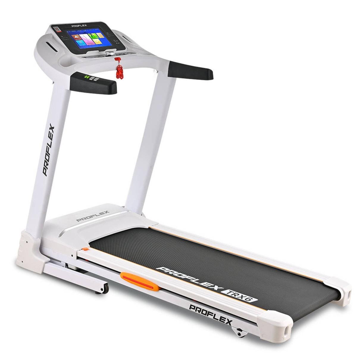 PROFLEX TRX6 3.5CHP Electric Treadmill Medium Size 10 inch Touchscreen display Foldable Suspension Auto Incline Bluetooth Bunnings Australia