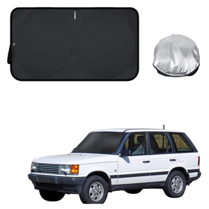 Front Windscreen Sun Shade for Land Rover Range Rover 1994 - 2002 (P38A) - Standard 150 x 85 cm - Black