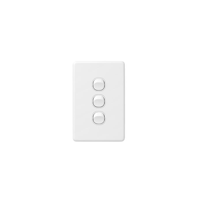 DETA White X6 Vertical Triple Switch