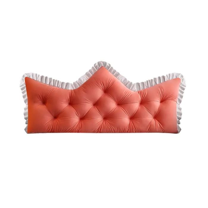 SOGA 150cm Crown Pillow Tufted Pink Headboard Cushion for Bed