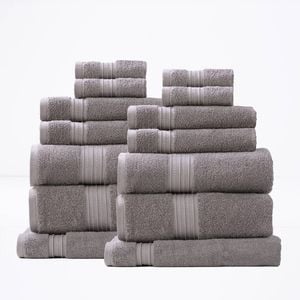 14pc Renee Taylor Brentwood 650gsm Low Twist Towel Set Whisper