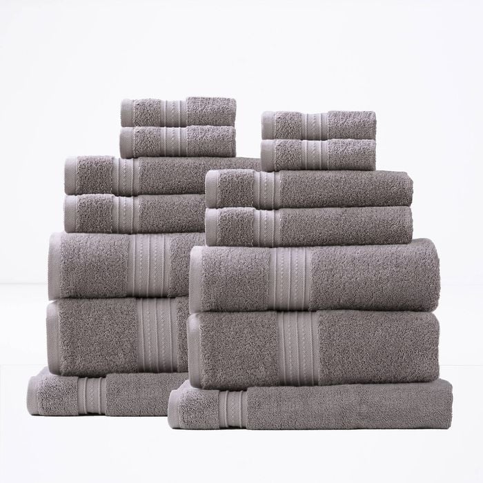 14pc Renee Taylor Brentwood 650gsm Low Twist Towel Set Whisper