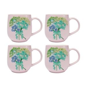 4x Maxwell & Williams Cherish Ceramic Mug With Floral Design 400ml