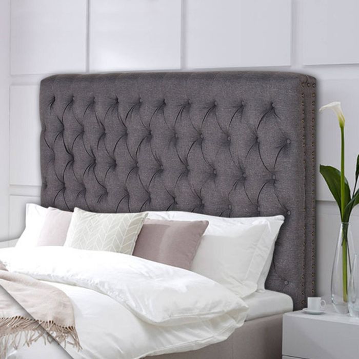 Bed Frame Double King Queen Bed Head Headboard Bedhead Base Fabric Linen