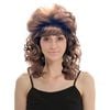 RETRO WIG Curly Long Hair Disco Punk Rock Party Costume 60s 70s 22425 Brown