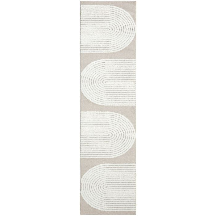 The Rug Connection Skye Abbey Beige 300x80cm - Medium Runner Pet Friendly Indoor Rug