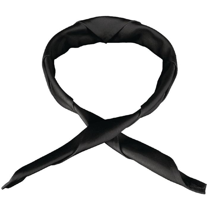 Whites Neckerchief Chefs Clothing Black Polycotton 635mm X 914mm One Size