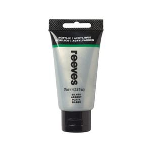 Reeves 75ml Silver Metallic Acrylic Paint