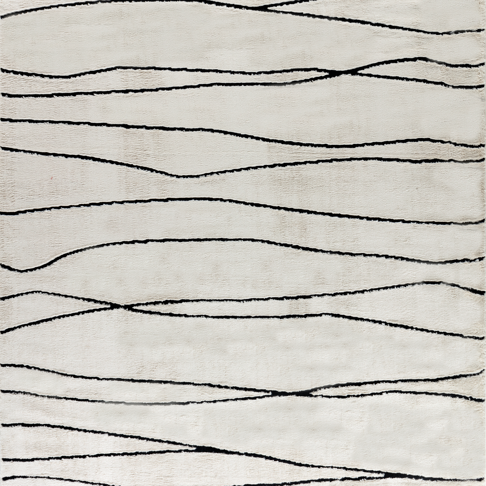 200 x 290cm Moroccan Polypropylene + Polyester Lines Rug