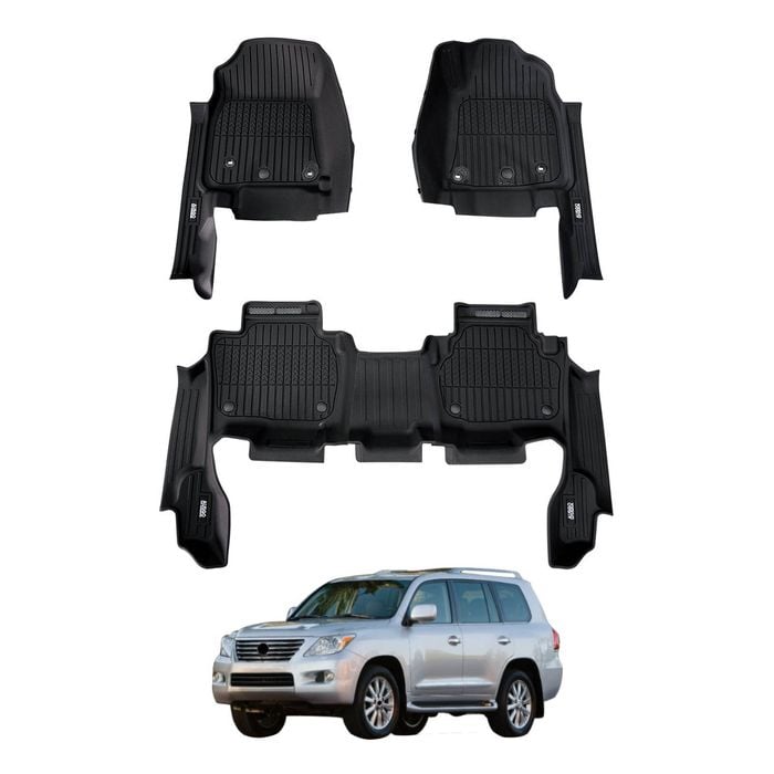 AUSGO 7D Injection Floor Mats for Lexus LX570 LX Series 2008-2012 All-Weather Floor Liners