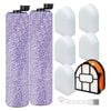 Fohoa 8-pack Replacement Brushroll Bundle For Shark Hydrovac Cordless Pro Xl Models