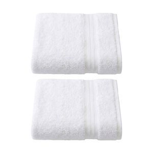 2PK Christy Sovereign Combed Cotton Hand Towel 650GSM Plush Absorbent White