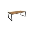 Mimosa Aluminium Lava Dining Table With Timber Slats
