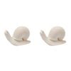 2PK Urban Products Pot Garden Snail Ornament White 7cm