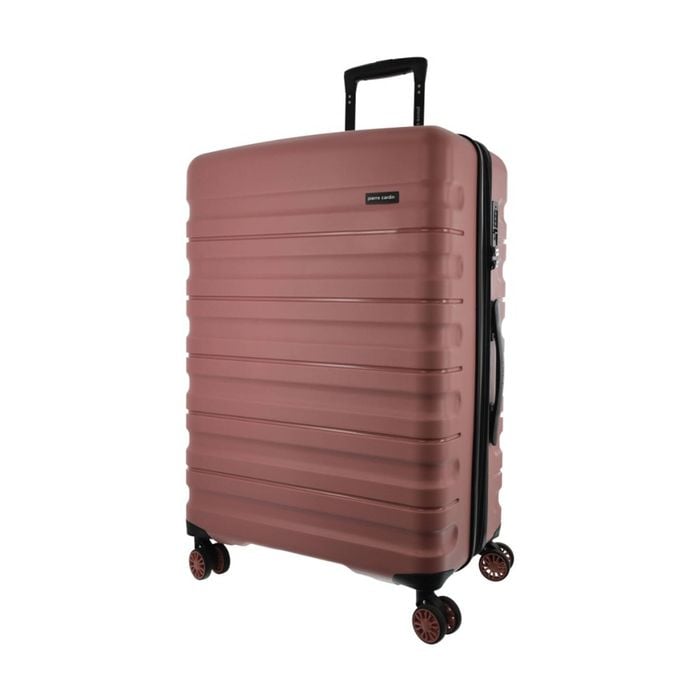 Pierre Cardin 4 Wheel Large Hard-shell Suitcase Travel Luggage 80cm Rose
