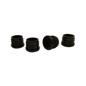Surface Gard 22mm Black Round Plastic Internal Chair Tip - 4 Pack