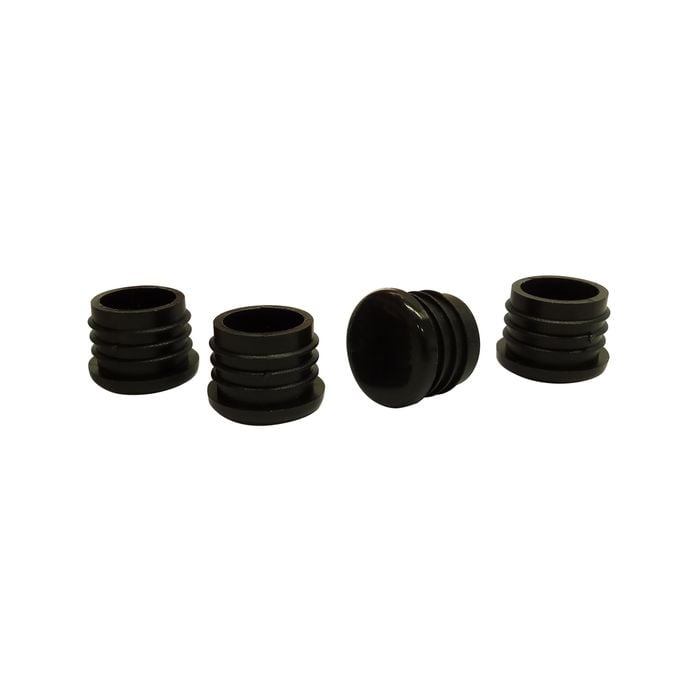 Surface Gard 22mm Black Round Plastic Internal Chair Tip - 4 Pack