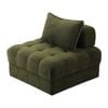Oikiture 1 Seater Boucle Modular Sofa Lounge Chair Green