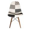 Sk Designer Living | Replica Eames Dsw Eiffel Chair | Fabric & Walnut - Multicoloured V3