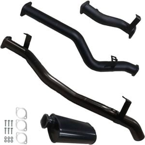 Ignite Exhausts Dpf Back For Toyota Landcruiser 79 Series V8 S/cab 3" With Muffler Black Aluminised Steel