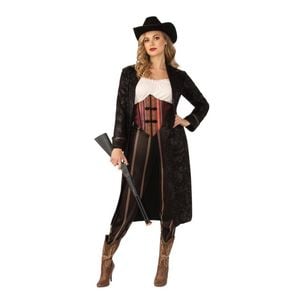 Cowgirl Ladies Adult Halloween Costume Western Rodeo Fancy Dress Outfit, Large
