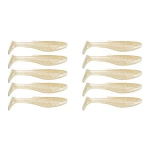 2x 5PK 4In Rapala Crush City Heavy Hitter Plastic Paddle Tail Lures - Whitebait