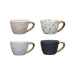 Ecology Speckle Set of 4 60ml Espresso Mugs Gold 8.5X6.2X4.7cm