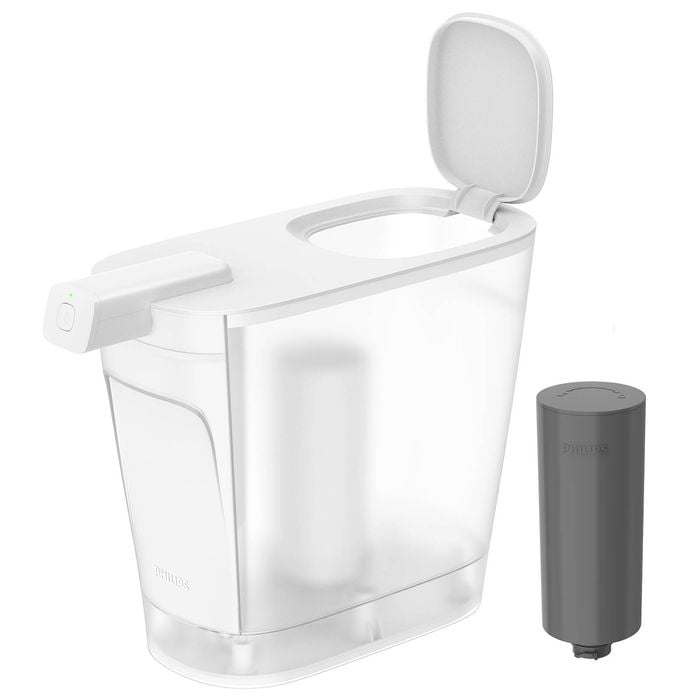 Philips 4.8L White Powered Pitcher Max With Advanced Carbon Black PFAS Pro Filter
