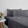 Odyssey Living Breathe Cotton Queen Sheet Set - Charcoal