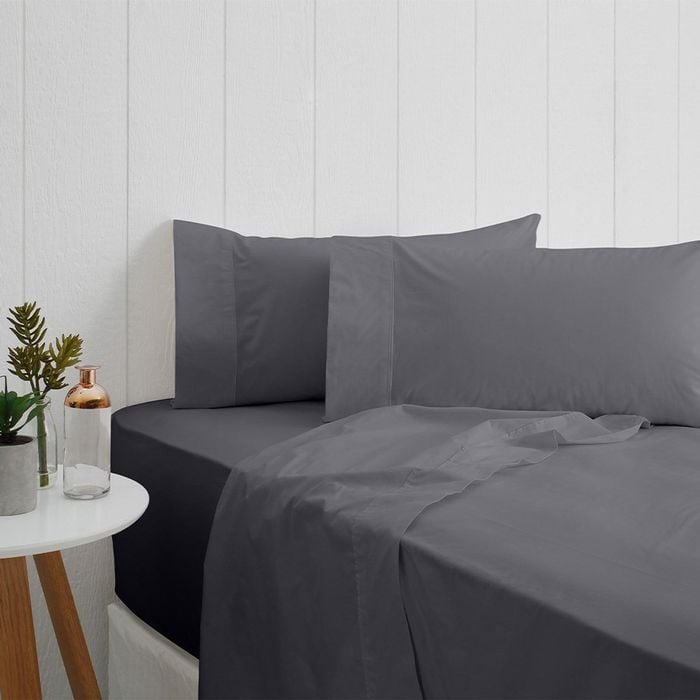 Odyssey Living Breathe Cotton Queen Sheet Set - Charcoal