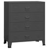 vidaXL Industrial Drawer Cabinet Anthracite Metal Storage Cupboard Sideboard