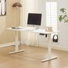 Electric Standing Desk Height Adjustable, Sit & Stand Desk for Home Office with Splice Board and Memory Controller, White