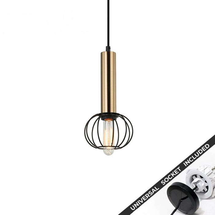 Snap Lighting Corazon Metal Cage Downlight to Pendant Light Conversion Kit Gold