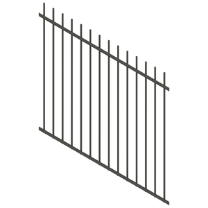 ProtectorAl 350 - 1200 x 1200mm Woodland Grey Raked 16-30º Picket Top Pool Fence Panel