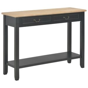 vidaXL Wood Console Table Black Wooden Home Hallway Accent End Couch Table