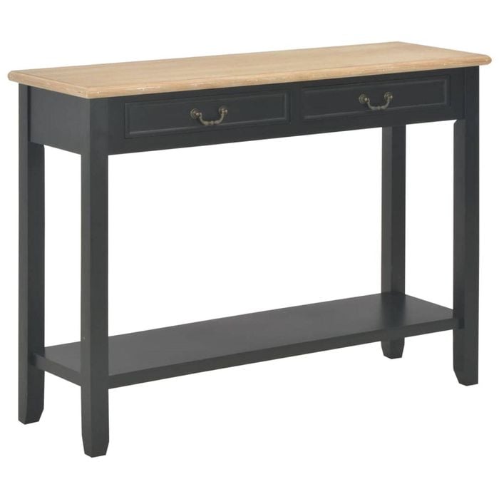 vidaXL Wood Console Table Black Wooden Home Hallway Accent End Couch Table