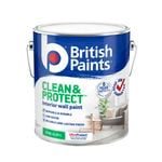 British Paints White Semi Gloss Clean And Protect Interior Paint - 4L