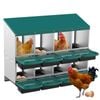 Advwin 8 Holes Chicken Nesting Boxes Metal Chicken Egg Laying Box Egg Collection