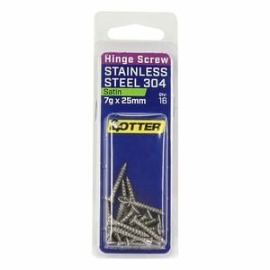 Otter 7 x 25mm Satin Stainless Steel 304 Hinge Screws - 16 Pack