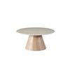 Raimon Furniture Sibley Artificial Marble Round Coffee Tea Table White Travertine