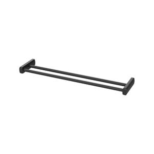 Phoenix 600mm Matte Black Aplo Double Towel Rail