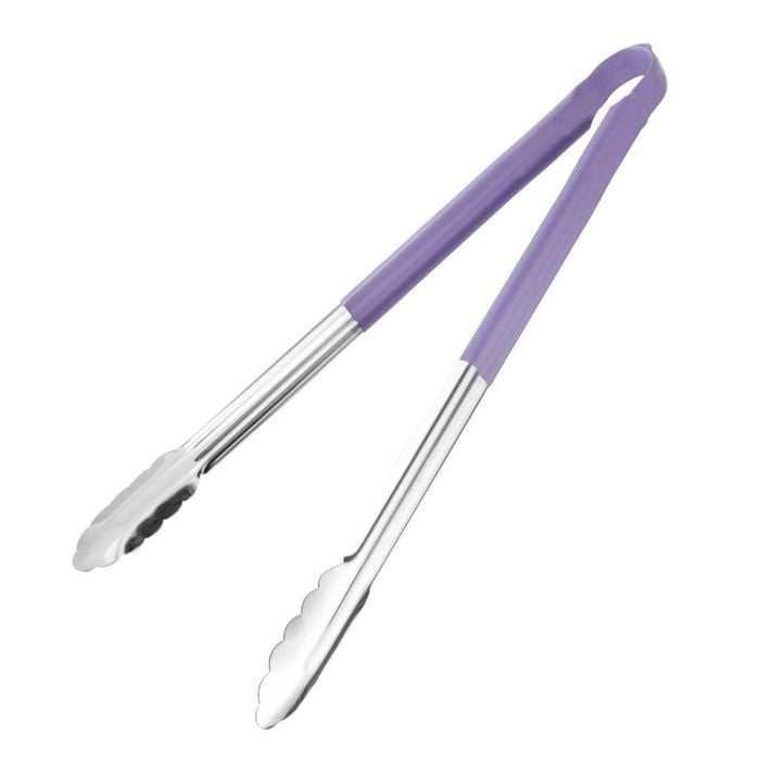 Hygiplas Serving Tong Colour Coded Purple 405mm Commercial Kitchen Catering Utensil