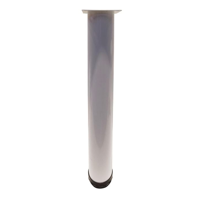 Adoored 60 x 400mm White Round Metal Furniture Leg