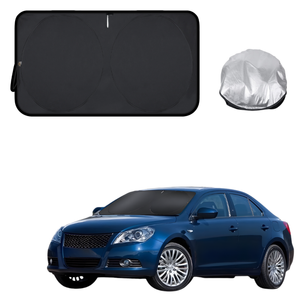 Front Windscreen Sun Shade for Suzuki Kizashi 2010 - 2016 FR - Standard 150 x 85 cm - Black