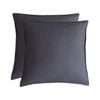 Gioia Casa Bamboo Microfibre European Pillowcase x2 - One Pair - Charcoal