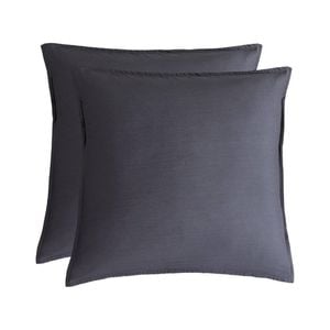 Gioia Casa Bamboo Microfibre European Pillowcase x2 - One Pair - Charcoal
